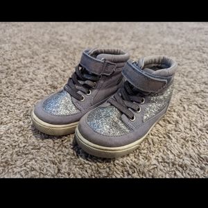 Oshkosh toddler 7 glitter high top sneakers shoes